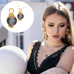120Pcs Glass Pendant&nbsp;PALLOY-HY00005