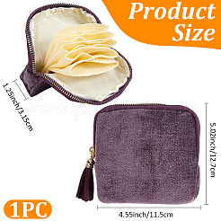 Velvet Jewelry Storage Zipper Pouches&nbsp;ABAG-PA0001-02A
