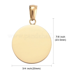 Ion Plating(IP) 304 Stainless Steel Pendants&nbsp;STAS-P115-09G