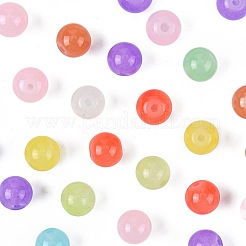 200Pcs 10 Colors Baking Paint Imitation Jade Glass Round Beads Sets&nbsp;DGLA-FS0001-24