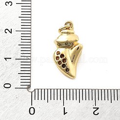 Brass Micro Pave Cubic Zirconia Pendants&nbsp;KK-Q029-02D-G