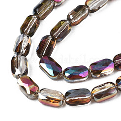Electroplate Transparent Glass Beads Strands&nbsp;EGLA-N002-25-D01