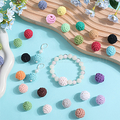40Pcs 20 Colors Organic Wool Fabric Beads&nbsp;FIND-SC0009-18