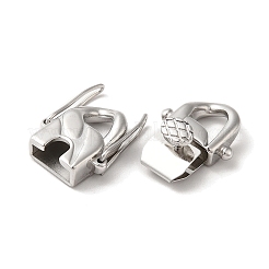 Non-Tarnish 316 Surgical Stainless Steel Twister Clasps&nbsp;STAS-M313-01P-03