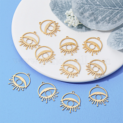 12Pcs PVD Vacuum Plating 201 Stainless Steel Pendants&nbsp;STAS-DC0007-15
