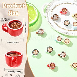 15Pcs 5 Colors Baking Paint Alloy Pendants&nbsp;FIND-CJ0005-89