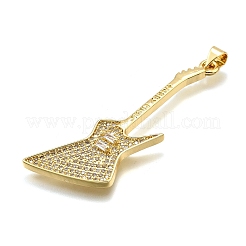 Rack Plating Brass Micro Pave Cubic Zirconia Pendants&nbsp;KK-K401-61B-G