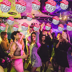 Paper Disco Ball Spiral Hanging Streamer&nbsp;DIY-WH20011-36