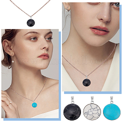 12Pcs 3 Colors Synthetic Turquoise Pendants&nbsp;STAS-UN0039-61