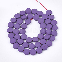 Spray Painted Non-magnetic Synthetic Hematite Beads Strands&nbsp;G-T116-02-15
