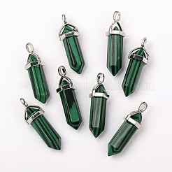 Dyed Synthetic Malachite Pointed Pendants&nbsp;G-F295-03D