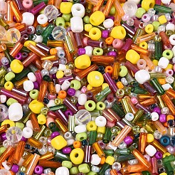 Mixed Electroplate and Non-electroplating Glass Seed Beads&nbsp;GLAA-SZC0007-02C