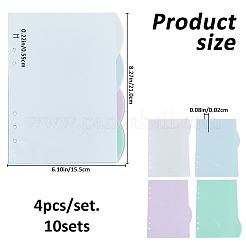 Plastic Notebook Index Divider Sheets&nbsp;AJEW-WH0766-89C