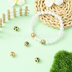 6Pcs 3 Styles Round Brass Micro Pave Cubic Zirconia Beads&nbsp;KK-CJ0003-49