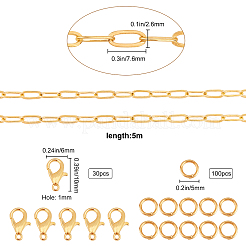 DIY Paperclip Chain Jewelry Making Kits&nbsp;DIY-SC0014-49G