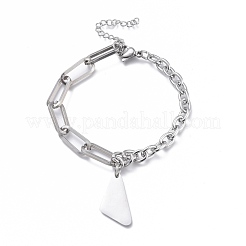 Non-Tarnish 304 Stainless Steel Paperclip Chains & Cable Chain Jewelry Sets&nbsp;SJEW-K153-10P