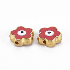 Rack Plating Alloy Enamel Beads&nbsp;LS-ENAM-S122-044C-01-RS