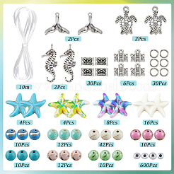 DIY Ocean Theme Double Layer Bracelets Making Kits&nbsp;DIY-SC0029-52