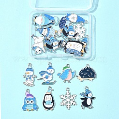 20Pcs 20 Styles Winter Theme Alloy Enamel Pendants&nbsp;ENAM-FS0001-96