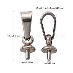 Tarnish Resistant 201 Stainless Steel Peg Bails Pendants&nbsp;X-STAS-E031-1