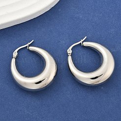 Non-Tarnish 304 Stainless Steel Chunky Hoop Earrings for Women&nbsp;EJEW-F280-06E-P