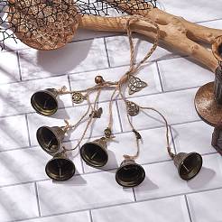 Halloween Iron & Alloy Protective Witch Bells for Doorknob Hanging Ornaments&nbsp;HJEW-JM01894