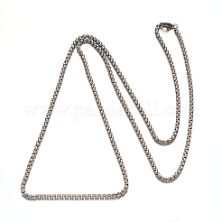 Tarnish Resistant 304 Stainless Steel Box Chain Necklaces&nbsp;NJEW-H421-2