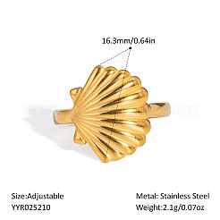 Ocean Themes Stainless Steel Adjustable Cuff Rings for Women&nbsp;VG5206-9
