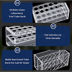 18 Hole Glass Test Tube Rack&nbsp;OFST-WH20007-017C