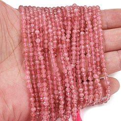 Natural Strawberry Quartz Beads Strands&nbsp;G-E411-09A-3mm