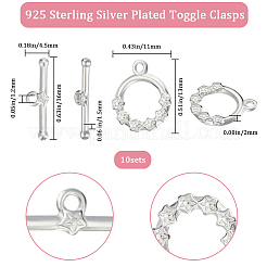 10Pcs Eco-friendly Brass Toggle Clasps&nbsp;KK-BBC0009-92S