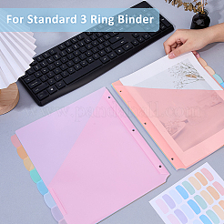 8Pcs Rectangle PP Plastic Notebook Index Divider Sheets&nbsp;AJEW-WH0609-668