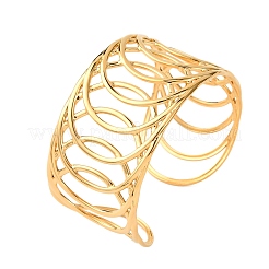 304 Stainless Steel Cuff Bangles for Women&nbsp;BJEW-G749-01G