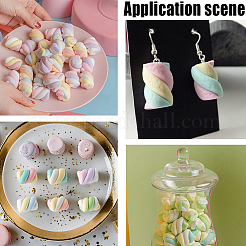 18Pcs Resin Artificial Marshmallow Model&nbsp;DIY-SC0030-89
