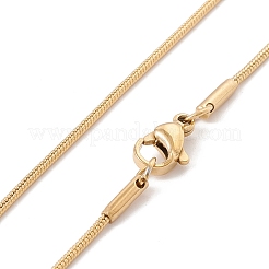 Natural Quartz Flat Round Pendant Necklace with 304 Stainless Steel Snake Chain&nbsp;NJEW-K244-03G