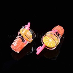Imitation Fruit Tea Resin Pendants&nbsp;CRES-S359-31F
