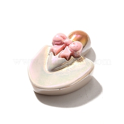 Electroplate UV Plating Opaque Bowknot Theme Resin Cabochons&nbsp;CRES-U004-02E