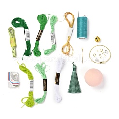 DIY Embroidery Temari Ball Keychain Kits&nbsp;DIY-I064-A05