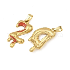 304 Stainless Steel Enamel Pendants&nbsp;STAS-Z174-01G