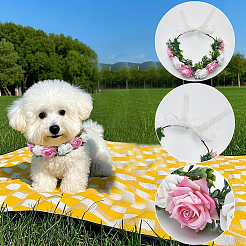 Cloth Wedding Wreath Headband for Women Girls&nbsp;OHAR-WH0051-008