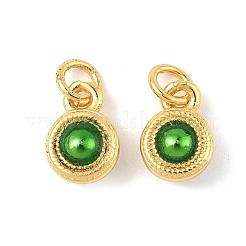 Brass Enamel Pendants&nbsp;KK-K364-18G