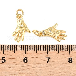 Brass Micro Pave Cubic Zirconia Charms&nbsp;KK-F927-26G