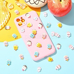 36Pcs 6 Colors Opaque Resin Cabochons&nbsp;RESI-CJ0004-89