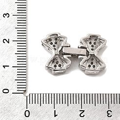 Brass Micro Pave Clear Cubic Zirconia Fold Over Clasps&nbsp;KK-C075-30P