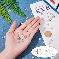 304 Stainless Steel Alphabet Letter Charms&nbsp;STAS-PH0019-70