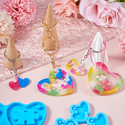 2Pcs 2 Styles Heart Pendant DIY Silicone Molds&nbsp;DIY-TA0009-27