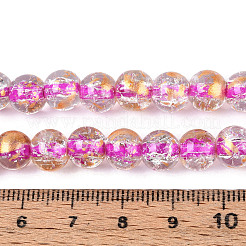 Crackle Transparent Glass Beads Strands&nbsp;GLAA-N030-8mm-01I