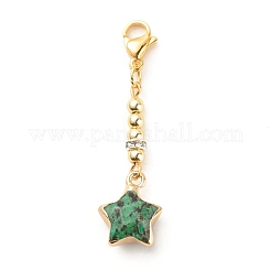 Natural Gemstone Star Pendant Decorations&nbsp;HJEW-JM00648