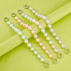 4Pcs 4 Colors Candy AB Colored Round Plastic Beaded Bag Handle&nbsp;DIY-WR0001-77