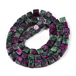 Dyed Natural Sesame Jasper Imitation Ruby in Zoisite Beads Strands&nbsp;G-T139-6x6-32A